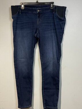 Isabel Maternity by Ingrid & Isabel Women's Blue Denim Skinny Jeans Stretch 16